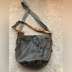 Fossil Leather Bucket Shoulder Bag